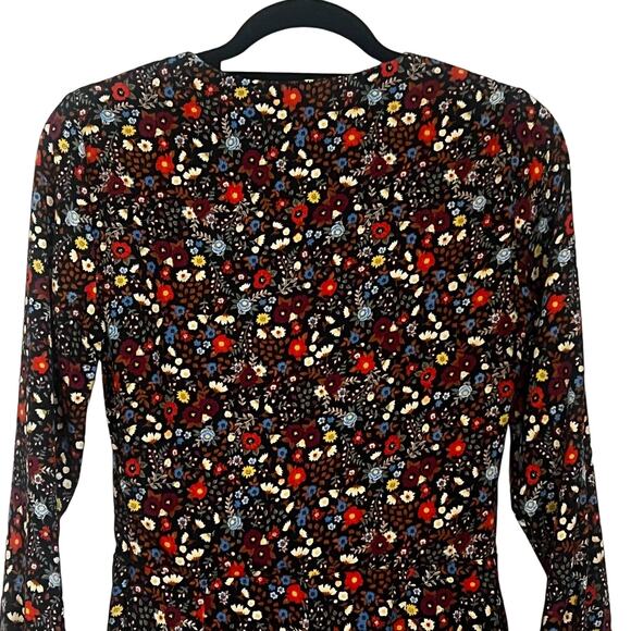 Zara Trafaluc Shorts Romper Size XS Jumpsuit Long Sleeve Floral Multicolor - Picture 11 of 11